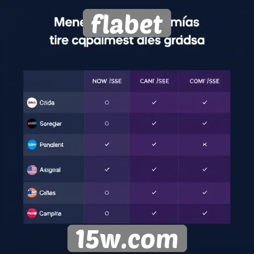 Comparação de métodos de pagamento no Flabet